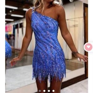Helly Moon One shoulder Sequin Dress